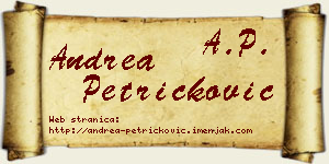 Andrea Petričković vizit kartica